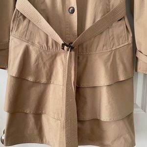 Hawke & co ruffled rain coat